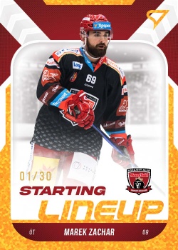 Marek Zachar Hradec Kralove Tipsport ELH 2022/23 SportZoo 2. serie Starting LINEUP 3rd PERIOD /30 #SL-28